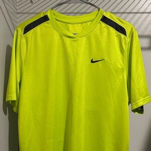 Nike Men’s Dri Fit Short-Sleeve Athletic Tee in Neon Yellow/Green